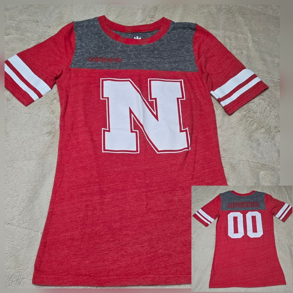 University of Nebraska HUSKERS 00 Adidas Nebraska Cornhusker Jersey Tee, S